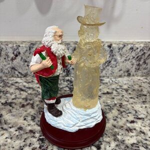 Santa Sculpting Ice Snowman Figurine - Jaimy- Vintage- No Chips